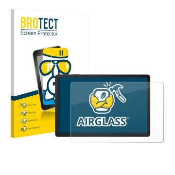 Vorderseite einer Produktverpackung mit dem Markenlogo BROTECT. Daneben ist das Gerät Doogee Tab G6 Plus mit dem zugehörigen D