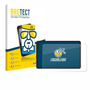 Vorderseite einer Produktverpackung mit dem Markenlogo BROTECT. Daneben ist das Gerät Doogee V Pad 12