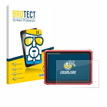 Vorderseite einer Produktverpackung mit dem Markenlogo BROTECT. Daneben ist das Gerät Launch X-431 Pro3 V+ Elite mit dem zugeh