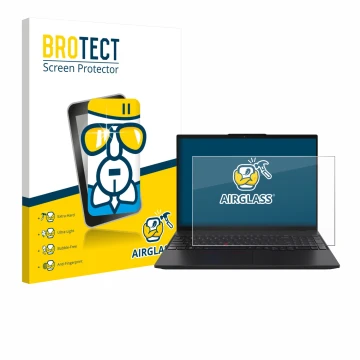 Vorderseite einer Produktverpackung mit dem Markenlogo BROTECT. Daneben ist das Gerät Lenovo ThinkPad L16 Gen 2 mit dem zugehö