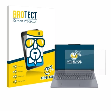 Vorderseite einer Produktverpackung mit dem Markenlogo BROTECT. Daneben ist das Gerät Lenovo ThinkBook 16p Gen 6 mit dem zugeh