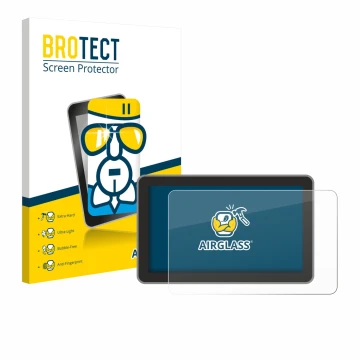 Vorderseite einer Produktverpackung mit dem Markenlogo BROTECT. Daneben ist das Gerät Bambu Lab H2D mit dem zugehörigen Displa