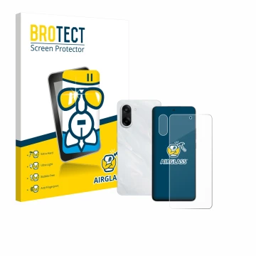 Vorderseite einer Produktverpackung mit dem Markenlogo BROTECT. Daneben ist das Gerät OnePlus Nord CE 5 (Display+Kamera) mit d