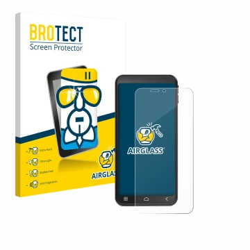 Vorderseite einer Produktverpackung mit dem Markenlogo BROTECT. Daneben ist das Gerät Emporia Smart ME7 mit dem zugehörigen Di