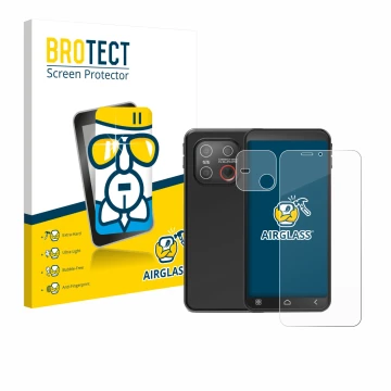 Vorderseite einer Produktverpackung mit dem Markenlogo BROTECT. Daneben ist das Gerät Emporia Smart 7 Lite (Display+Kamera) mi