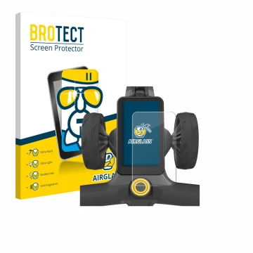 Vorderseite einer Produktverpackung mit dem Markenlogo BROTECT. Daneben ist das Gerät PowaKaddy CT12 GPS mit dem zugehörigen D