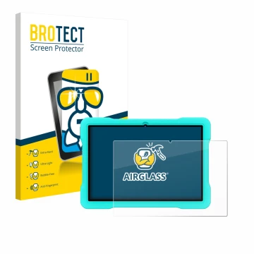 Vorderseite einer Produktverpackung mit dem Markenlogo BROTECT. Daneben ist das Gerät UJJ U8 mit dem zugehörigen Displayschutz