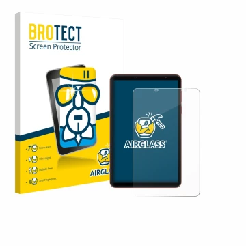 Vorderseite einer Produktverpackung mit dem Markenlogo BROTECT. Daneben ist das Gerät Blackview Zeno 1 8