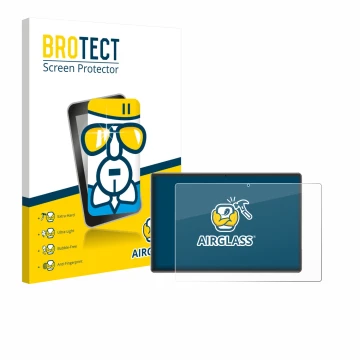 Vorderseite einer Produktverpackung mit dem Markenlogo BROTECT. Daneben ist das Gerät Xgody P60 Pro mit dem zugehörigen Displa