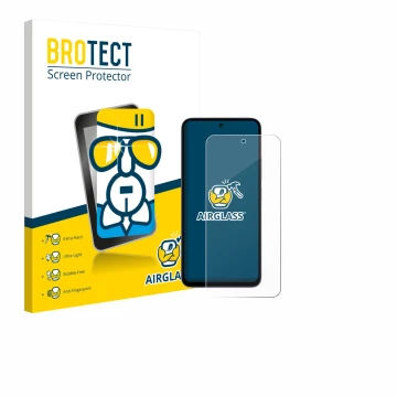 Vorderseite einer Produktverpackung mit dem Markenlogo BROTECT. Daneben ist das Gerät Xiaomi Redmi 15 4G mit dem zugehörigen D