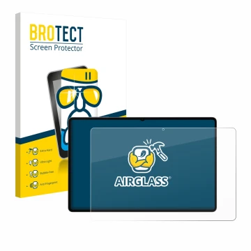 Vorderseite einer Produktverpackung mit dem Markenlogo BROTECT. Daneben ist das Gerät Samsung Galaxy Tab S11 Ultra mit dem zug