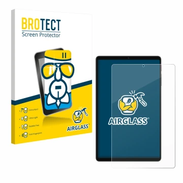Vorderseite einer Produktverpackung mit dem Markenlogo BROTECT. Daneben ist das Gerät Alldocube iPlay 70 mini Ultra mit dem zu