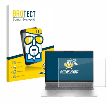 Vorderseite einer Produktverpackung mit dem Markenlogo BROTECT. Daneben ist das Gerät HP EliteBook 6 G1i 14 mit dem zugehörige