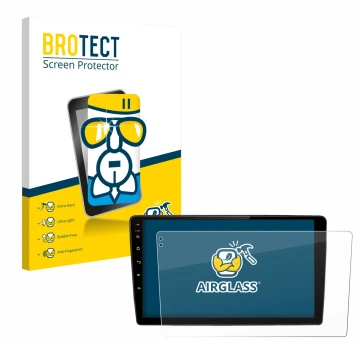 Vorderseite einer Produktverpackung mit dem Markenlogo BROTECT. Daneben ist das Gerät Junsun V2 Plus 10