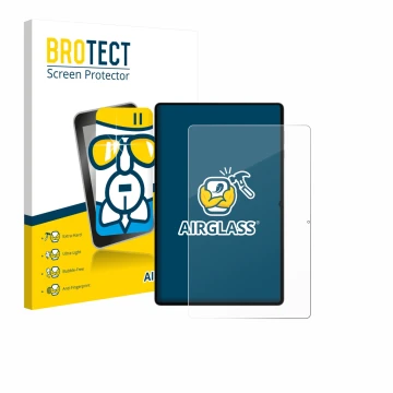 Vorderseite einer Produktverpackung mit dem Markenlogo BROTECT. Daneben ist das Gerät Samsung Galaxy Tab S11 Ultra (Hochformat