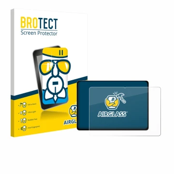 Vorderseite einer Produktverpackung mit dem Markenlogo BROTECT. Daneben ist das Gerät Honor Magicpad 3 mit dem zugehörigen Dis