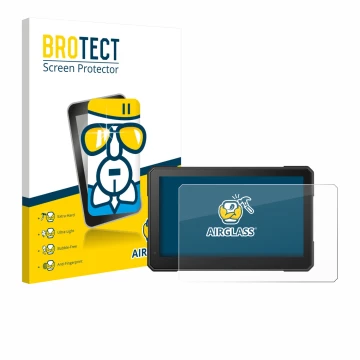 Vorderseite einer Produktverpackung mit dem Markenlogo BROTECT. Daneben ist das Gerät Interphone Sync 70 Essential mit dem zug