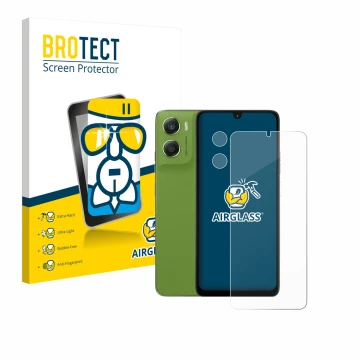Vorderseite einer Produktverpackung mit dem Markenlogo BROTECT. Daneben ist das Gerät Motorola Moto G06 Power (Display+Kamera)