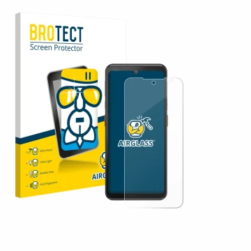 Vorderseite einer Produktverpackung mit dem Markenlogo BROTECT. Daneben ist das Gerät Summi L3 mit dem zugehörigen Displayschu