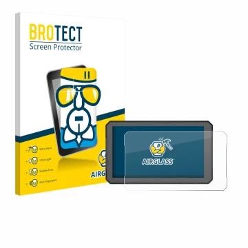 Vorderseite einer Produktverpackung mit dem Markenlogo BROTECT. Daneben ist das Gerät BOUWOIMA Motorrad Carplay 7