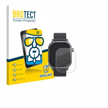 Vorderseite einer Produktverpackung mit dem Markenlogo BROTECT. Daneben ist das Gerät Kospet Pulse mit dem zugehörigen Display