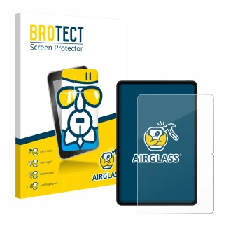 Vorderseite einer Produktverpackung mit dem Markenlogo BROTECT. Daneben ist das Gerät Xiaomi Redmi Pad 2 Pro mit dem zugehörig