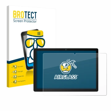 Vorderseite einer Produktverpackung mit dem Markenlogo BROTECT. Daneben ist das Gerät Yicty MB1001 10.1