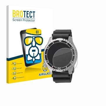 Vorderseite einer Produktverpackung mit dem Markenlogo BROTECT. Daneben ist das Gerät Citizen NY0040 mit dem zugehörigen Displ