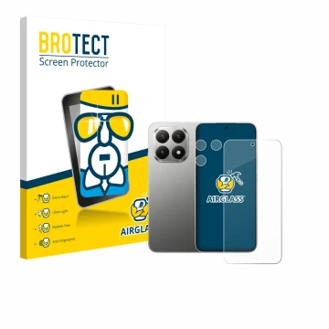 Vorderseite einer Produktverpackung mit dem Markenlogo BROTECT. Daneben ist das Gerät Xiaomi 15T (Display+Kamera) mit dem zuge