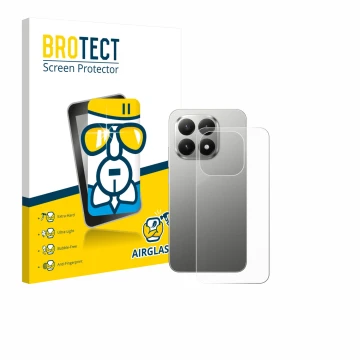 Vorderseite einer Produktverpackung mit dem Markenlogo BROTECT. Daneben ist das Gerät Xiaomi 15T (Rückseite) mit dem zugehörig