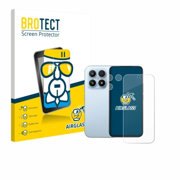 Vorderseite einer Produktverpackung mit dem Markenlogo BROTECT. Daneben ist das Gerät Xiaomi 17 (Display+Kamera) mit dem zugeh