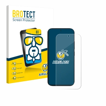 Vorderseite einer Produktverpackung mit dem Markenlogo BROTECT. Daneben ist das Gerät Xiaomi 17 Pro mit dem zugehörigen Displa