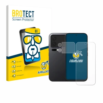 Vorderseite einer Produktverpackung mit dem Markenlogo BROTECT. Daneben ist das Gerät Xiaomi 17 Pro (Display+Kamera) mit dem z