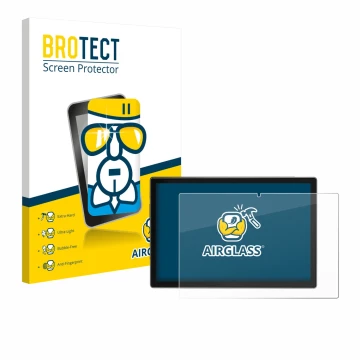 Vorderseite einer Produktverpackung mit dem Markenlogo BROTECT. Daneben ist das Gerät Antemper D115 10.1