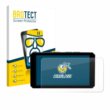 Vorderseite einer Produktverpackung mit dem Markenlogo BROTECT. Daneben ist das Gerät Chigee AIO-6 LTE 4G mit dem zugehörigen 