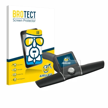 Vorderseite einer Produktverpackung mit dem Markenlogo BROTECT. Daneben ist das Gerät Motocaddy M7 GPS Remote mit dem zugehöri