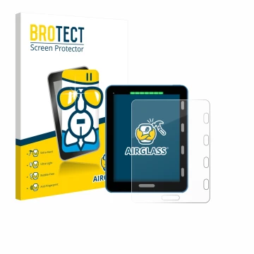 Vorderseite einer Produktverpackung mit dem Markenlogo BROTECT. Daneben ist das Gerät Vakaros Atlas 2 / Edge mit dem zugehörig