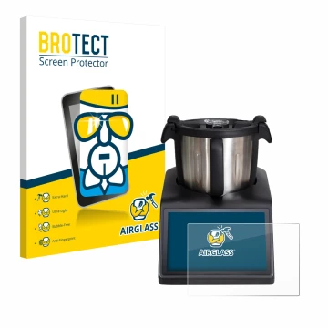 Vorderseite einer Produktverpackung mit dem Markenlogo BROTECT. Daneben ist das Gerät Ufesa TotalChef RK10 mit dem zugehörigen