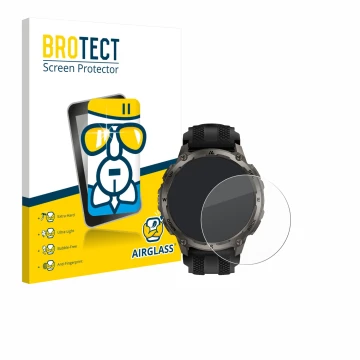 Vorderseite einer Produktverpackung mit dem Markenlogo BROTECT. Daneben ist das Gerät Kospet Tank T4 mit dem zugehörigen Displ