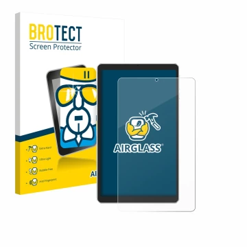 Vorderseite einer Produktverpackung mit dem Markenlogo BROTECT. Daneben ist das Gerät Ulefone Tab A9 Pro mit dem zugehörigen D