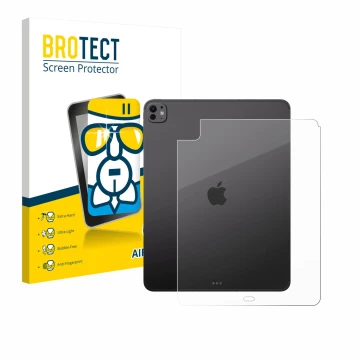 Vorderseite einer Produktverpackung mit dem Markenlogo BROTECT. Daneben ist das Gerät Apple iPad Pro 13