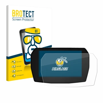 Vorderseite einer Produktverpackung mit dem Markenlogo BROTECT. Daneben ist das Gerät Ducati Panigale V2 2025 mit dem zugehöri