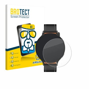 Vorderseite einer Produktverpackung mit dem Markenlogo BROTECT. Daneben ist das Gerät Pireware Nano Smartwatch mit dem zugehör