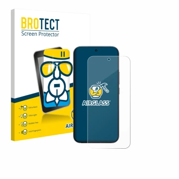 Vorderseite einer Produktverpackung mit dem Markenlogo BROTECT. Daneben ist das Gerät Xiaomi Redmi K90 Pro Max mit dem zugehör