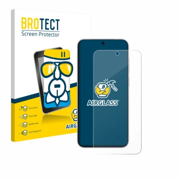 Vorderseite einer Produktverpackung mit dem Markenlogo BROTECT. Daneben ist das Gerät Vivo X300 mit dem zugehörigen Displaysch