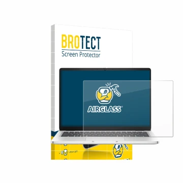 Vorderseite einer Produktverpackung mit dem Markenlogo BROTECT. Daneben ist das Gerät Dell Pro 14 Premium PA14250 Non-Touch mi
