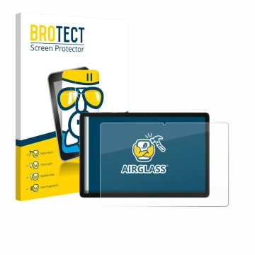 Vorderseite einer Produktverpackung mit dem Markenlogo BROTECT. Daneben ist das Gerät Samsung Galaxy Tab A11 Plus 5G 11