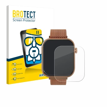 Vorderseite einer Produktverpackung mit dem Markenlogo BROTECT. Daneben ist das Gerät Techmade M-GLAM011 1.75
