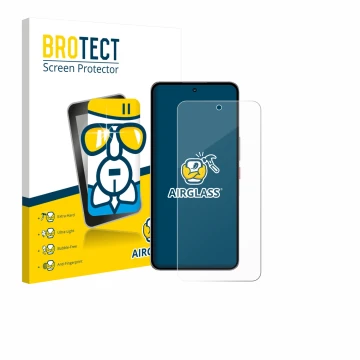 Vorderseite einer Produktverpackung mit dem Markenlogo BROTECT. Daneben ist das Gerät Nubia Neo 3 GT 5G mit dem zugehörigen Di