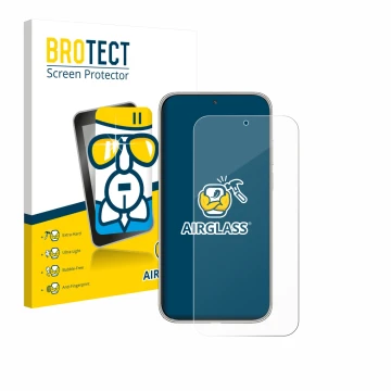 Vorderseite einer Produktverpackung mit dem Markenlogo BROTECT. Daneben ist das Gerät Huawei Mate 70 Air mit dem zugehörigen D